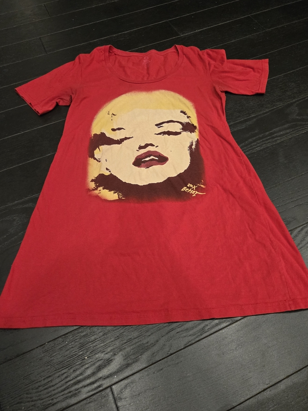 Old School Betsey Johnson Marilyn Monroe Graphic T Shirt Dress SZ M/L